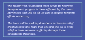 Message supporting hurricane victims.