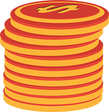 Stack of coins.