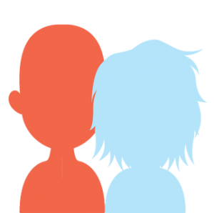 Icon of two people's silhouettes.