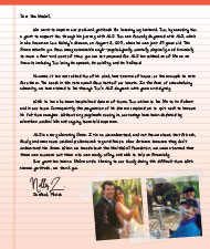 Letter from Tom's wife Nelly.