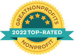 Great Nonprofits 2022 Top-Rated badge in yellow and green.