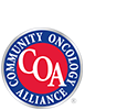 Circular Community Oncology Alliance logo in red, white, and blue.