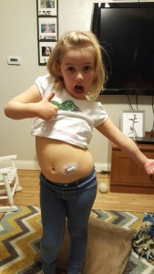 Karis and her new insulin monitor